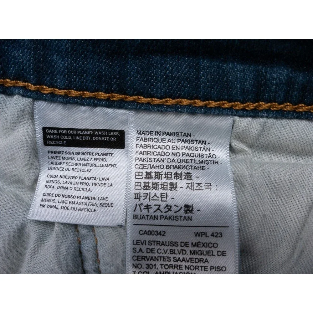 Levis 541 Jeans Mens 42x30 Actual 40x29 Blue Athletic Taper Stretch Distressed